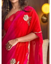 Load image into Gallery viewer, RUYA - MULTICOLOUR CHIFFON SAREE - CF26-2 - NEITEE
