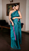 Load image into Gallery viewer, TURQUOISE CHANDERI SILK SAREE CSA24-1 - NEITEE
