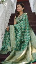 Load image into Gallery viewer, GREEN BANARASI BROCADE- BBA24-6 - NEITEE
