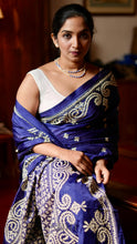 Load image into Gallery viewer, NAVY BLUE KUTCH SILK SAREE KSJ24-5 - NEITEE
