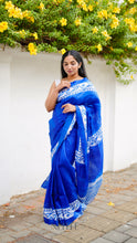 Load image into Gallery viewer, COBALT BLUE SILK SAREE CSA24-2 - NEITEE
