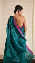 Load image into Gallery viewer, TURQUOISE CHANDERI SILK SAREE CSA24-1 - NEITEE
