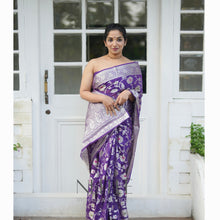 Load image into Gallery viewer, PURPLE GEORGETTE BANARASI BBA24-4 - NEITEE
