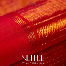 Load image into Gallery viewer, TISSUE PEACH ORGANZA KANCHIVARAM SILK SAREE KS25-9 - NEITEE
