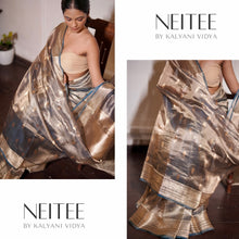 Load image into Gallery viewer, BLUE GOLD TISSUE SILK SAREE TSA24-6 - NEITEE
