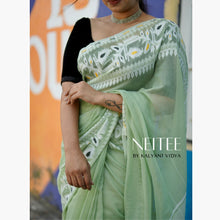 Load image into Gallery viewer, PALE GREEN AND WHITE BENGAL COTTON BCA24-7 - NEITEE

