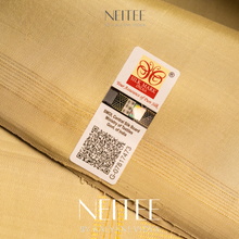 Load image into Gallery viewer, BROWN CHECKS WITH PISTA WHITE KANCHIVARAM SILK SAREE KS25-6 - NEITEE

