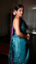 Load image into Gallery viewer, TURQUOISE CHANDERI SILK SAREE CSA24-1 - NEITEE
