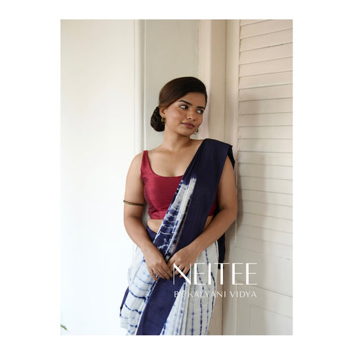 LIGHT TIE DYE COTTON SAREE BCA24-9 - NEITEE