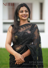 Load image into Gallery viewer, BLACK JAMDANI SAREE WITH JAAL WORK JSJ21-3 - NEITEE
