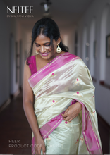 Load image into Gallery viewer, PASTEL GREEN CHANDERI ORGANZA SILK SAREE CHF21-3 - NEITEE
