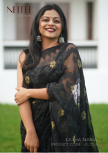 Load image into Gallery viewer, BLACK JAMDANI SAREE WITH JAAL WORK JSJ21-3 - NEITEE

