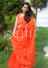 Load image into Gallery viewer, ORANGE JAMDANI SAREE JSJUN21-2 - NEITEE
