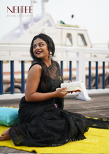 Load image into Gallery viewer, BLACK JAMDANI SAREE WITH JAAL WORK JSJ21-3 - NEITEE
