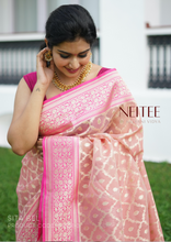 Load image into Gallery viewer, ONION PINK KORA SILK BANRASI SAREE BSF21-3 - NEITEE
