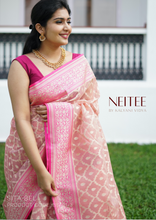 Load image into Gallery viewer, ONION PINK KORA SILK BANRASI SAREE BSF21-3 - NEITEE
