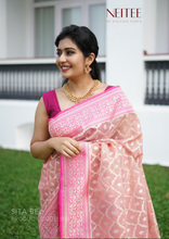Load image into Gallery viewer, ONION PINK KORA SILK BANRASI SAREE BSF21-3 - NEITEE
