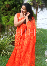 Load image into Gallery viewer, ORANGE JAMDANI SAREE JSJUN21-2 - NEITEE
