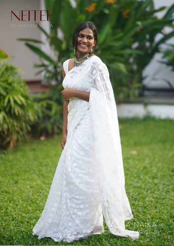 IVORY JAMDANI SAREE JSJ21-5 - NEITEE