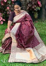 Load image into Gallery viewer, COFFEE BROWN BANARASI SILK SAREE WITH BOOTIS BSD21-1 - NEITEE
